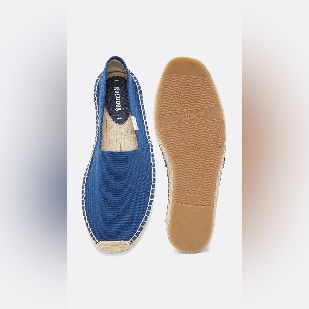 Soludos Navy Blue Classic Canvas Espadrille Flats